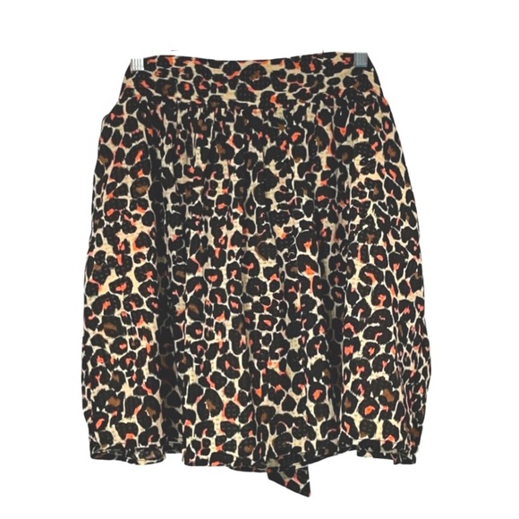 WHO WHAT WEAR sketched leopard print mini skirt XXL, NWT - Picture 1 of 7